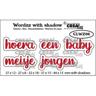 Crealies Wordzz with Shadow Hoera een baby