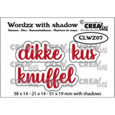Crealies Wordzz with Shadow dikke Kus