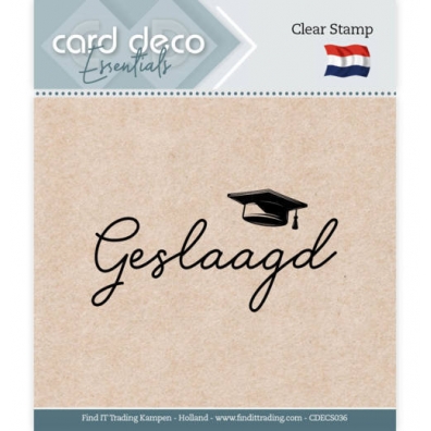 Card Deco Essentials Stamp - Geslaagd