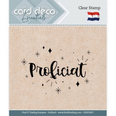 Card Deco Essentials Stamp - Proficiat