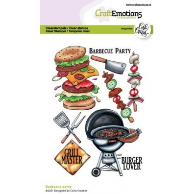 CraftEmotions clear stamps A6 - Barbeque party