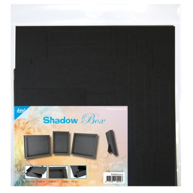 JoyCrafts - Shadow Box 3 maten - zwart