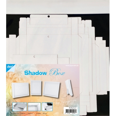 Joy`crafts - Shadow Box 3 maten - Wit
