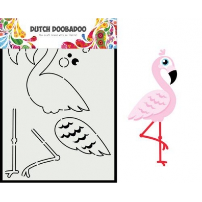 Dutch Doobadoo Dutch Card Art built up Flamingo A5