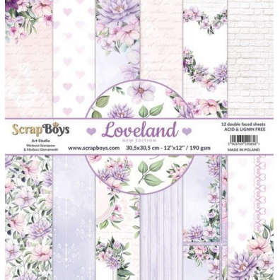 ScrapBoys Loveland new edition paperset 12 vel + cut out elements - DZ