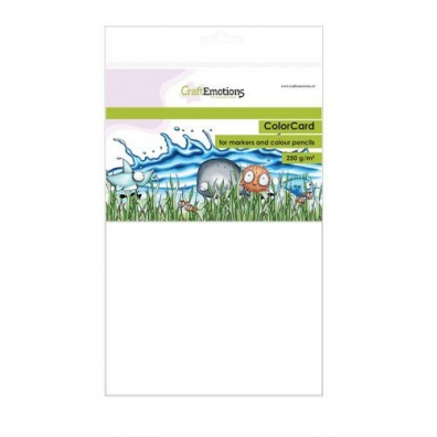 CraftEmotions - Color Card kleurpapier voor markers wit 12 vel - A5