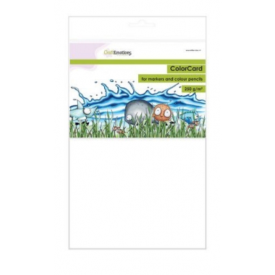 CraftEmotions - Color Card kleurpapier voor markers wit 12 vel - A4