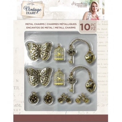 Crafters Compagnion Vintage Diary Metal Charms