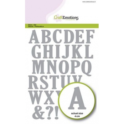 CraftEmotions Die - alfabet hoofdletters