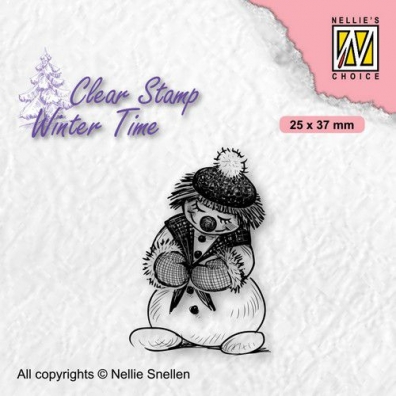 Nellie's Choice Clearstamp - Winter Time Sneeuwpop 1
