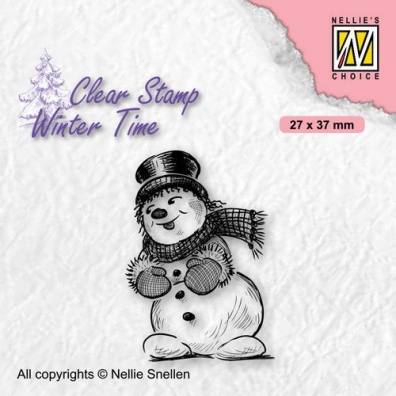 Nellie's Choice Clearstamp - Winter Time Sneeuwpop 2