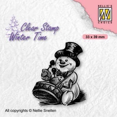 Nellie's Choice Clearstamp - Winter Time Sneeuwpop 3