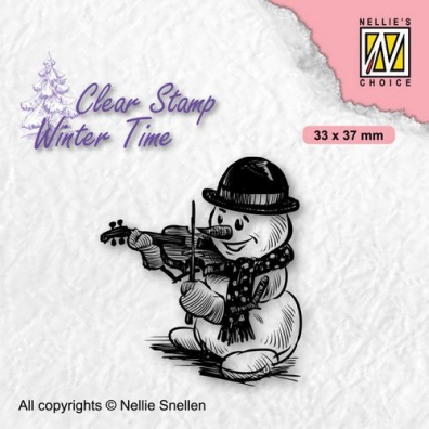 Nellie's Choice Clearstamp - Winter Time Sneeuwpop 5