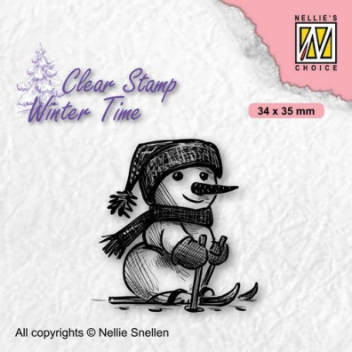 Nellie's Choice Clearstamp - Winter Time Sneeuwpop 6
