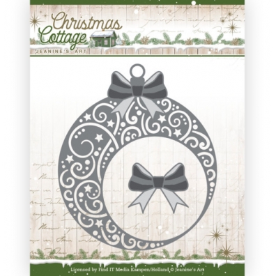 Christmas Cottage - Jeanine's Art - Christmas Swirls Bauble