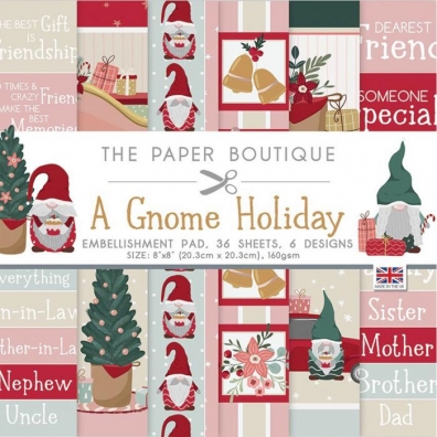 The Paper Boutique - A gnome holliday embellishments pad