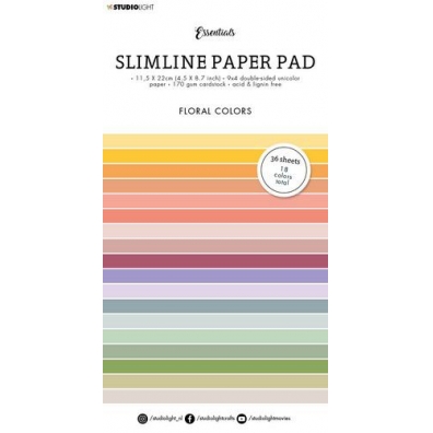 Studio Light Paper Pad Essentials Slimline Floral