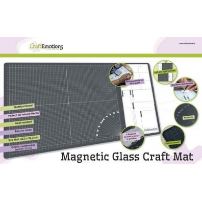 CraftEmotions Glass Craft Mat magnetisch ( 60,3x36,2cm ) 