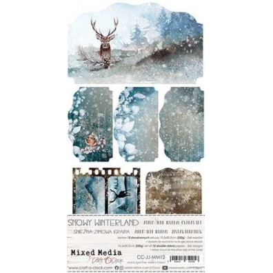 Craft O Clock - Mixed Media - Snowy Winterland - Journal extra set