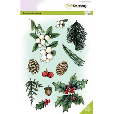 CraftEmotions clearstamps A5 - Florestiek kerst 1