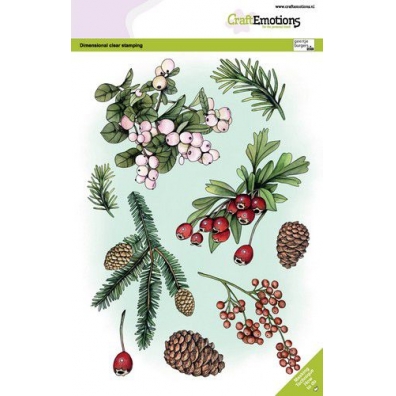 CraftEmotions clearstamps A5 - Florestiek kerst 2
