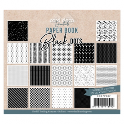 Card Deco Essentials Paper book Black Dots