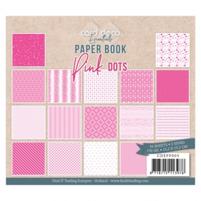 Card Deco Essentials Paper Book Pink Dots