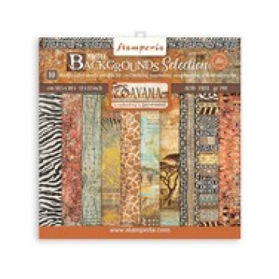 Stamperia - Savana -  Maxi Backgrounds Selection - 30,5x30,5cm