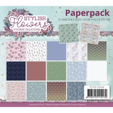 Yvonne Creations - Stylish Flowers - paperpack 