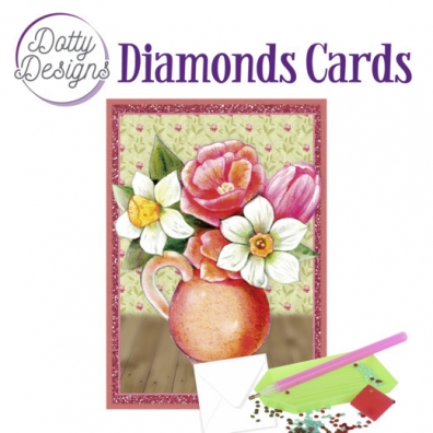 Dotty Design - Diamonds Cards - Vase with flowers