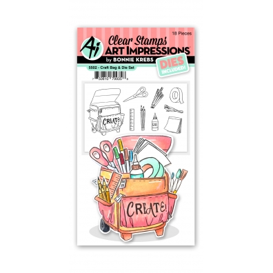 Art Impressions - Clear Stamps + Dies - 5502 - Craft Bag & Die Set