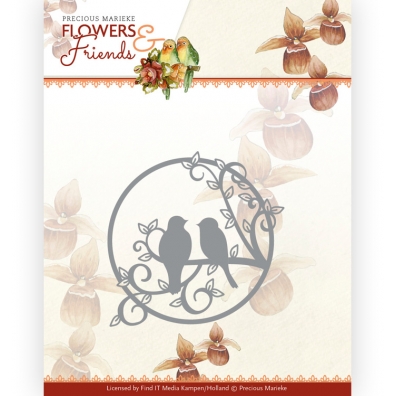 Snijmal - Precious Marieke - Flowers & Friends -  Circle with Birds