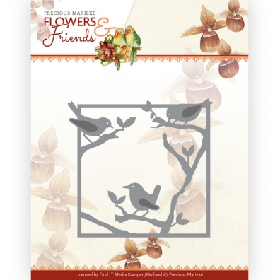 Snijmal - Precious Marieke - Flowers & Friends -  Bird Frame 