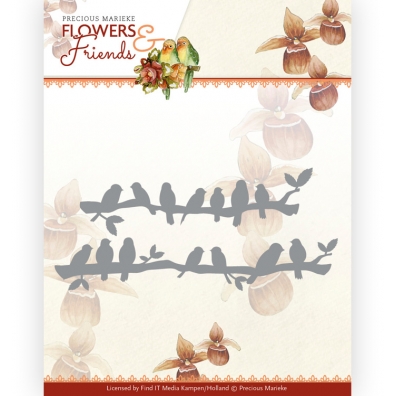 Snijmal - Precious Marieke - Flowers & Friends -  Bird in a row