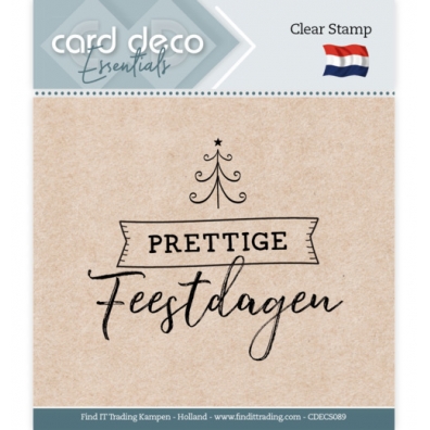 Card Deco - Clear Stamp - prettige feestdagen