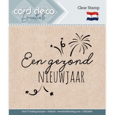 Card Deco - Clear Stamp - een gezond nieuwjaar