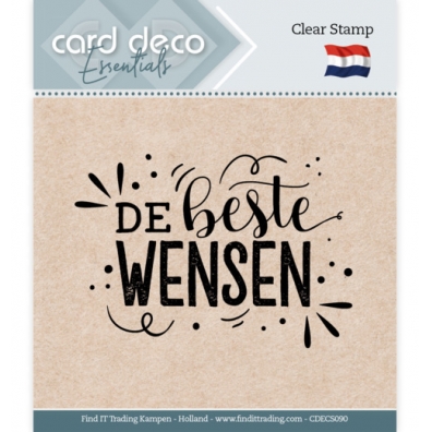 Card Deco - Clear Stamp - de beste wensen