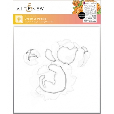 Altenew - Simple Coloring & layering Stencil Set - Gracious Peonies