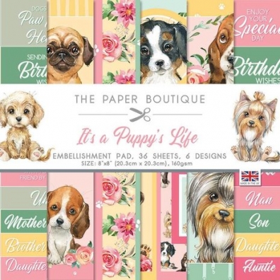 The Paper Boutique -it's Puppy's Life - 20,3x20,3cm 
