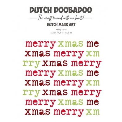 Dutch Doobadoo Mask Art Merry X-mas A5