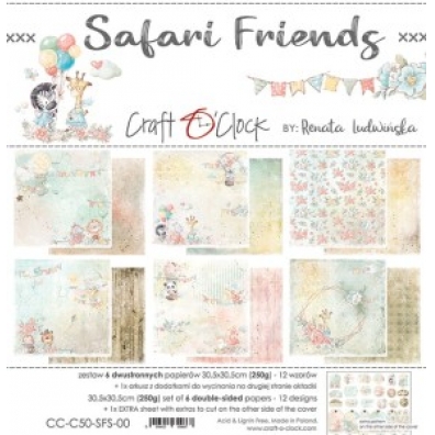 Craft O CLock - Safari Friends - 30,5x30,5 cm