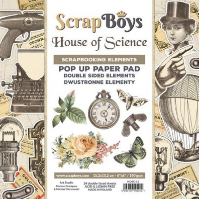Scapboys POP UP Paper Pad Double sided elements - house of Science