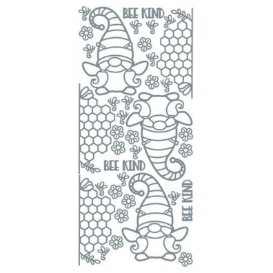 JEJE Peel - off stickers Bee kind - Zilver