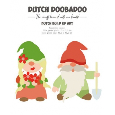 Dutch Doobadoo Card Art Built up gardening Gnome A5