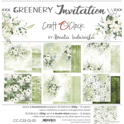 Craft O Clock - Greenery Invitation - 30,5x30,5cm