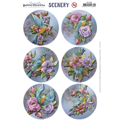 Yvonne Creations - Scenery - Birds and Flowers Round