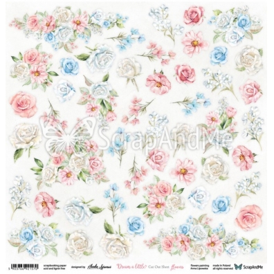 ScrapAndMe - Cut Out Sheet Flowers - Dream a Little