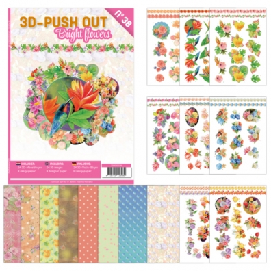 3D Push Out nr 38 - Bright Flowers