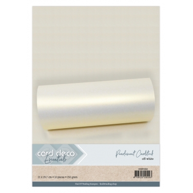 Card Deco - Pearlescent Cardstock - off white