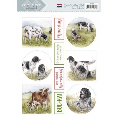 Card Deco - Knipvel - Farm Animals